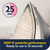 Cordless steam iron close-up, showing 2600W power and ready to use in 25 seconds message