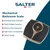 Gold mechanical bathroom scale with oversized dial and classic design, 136kg capacity.