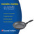 Russell Hobbs metallic marble non-stick 24cm frying pan, black with soft-grip handle, induction compatible.