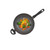 Grey non-stick wok with vegetables, top view, suitable for stir-frying