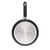 Black non-stick frying pan, bottom view showing silver base and handle