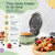 Mini green waffle maker with waffle, plus 400W and removable non-stick plates