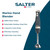 Blue grey Salter Marino hand blender with detachable stainless steel rod, 600W motor, shown upright.