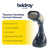 Handheld garment steamer in navy with ceramic soleplate and removable water tank, by Beldray.