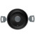 Non-stick grey casserole pot with two handles, top-down view