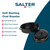 Black oval self-basting roaster with lid, 38cm, PFAS-free enamel, shown for oven and dishwasher use.
