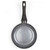 Grey non-stick frying pan with black handle, top-down view