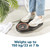 Bathroom scales with rose gold dial, shown in use, weighs up to 150 kg/23 st 7 lb
