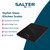 Black glass kitchen scales with easy-read display, slim design, Aquatronic and add & weigh functions
