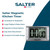 Salter magnetic kitchen timer, silver, with large digital display and easy-use buttons