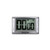 Silver digital kitchen timer with large display, showing zero, front view