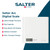 White Salter Arc digital kitchen scale with LCD display, slim design, and 3kg capacity.