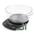 Digital kitchen scale with clear mixing bowl and three AAA batteries included