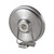 Stainless steel kitchen timer with fold-out stand, shown from the back.