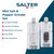 Mini salt and pepper grinder set with clear casing, ceramic grinding, and adjustable coarseness.
