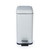 White rectangular pedal bin with soft-close lid, shown from the front.