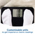 Digital bathroom scale showing customisable units option on display, feet in white socks visible