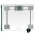 Digital bathroom scale with glass platform and LCD display, shows 0.0 kg