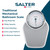 Salter mechanical bathroom scale with easy read dial and large platform, no batteries needed