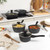 Salter Megastone 4-Piece Frying Pan & Wok Set