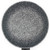 Grey and white speckled non-stick wok, top view