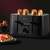 Salter Kuro Kettle and Toaster Set – 1.7L Kettle, 4-Slice Toaster, Black, 3kW/1850W  COMBO-8824 5054061541427 