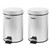 Beldray Round Bathroom Pedal Bin With Swing Lid & Inner Bucket, Set of 2  COMBO-8183A 5054061496369 