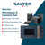 Salter Marino microwave and carbon steel canister set in blue grey, shown with key features.