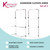 Set of 2 overdoor clothes airers with adjustable shelves and foldable steel design