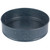 Round blue speckled enamel baking tin shown empty