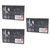 Three boxes of Salter Bakewell 24-piece stainless steel cutlery set in packaging