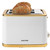 Salter Palermo Textured 1.7 L Kettle 2-Slice Wide-Slot Toaster, White  COMBO-7996 5054061493955 