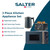 3 piece kitchen appliance set with kettle, toaster, and manual microwave in dark blue