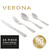 Verona 24 piece cutlery set, 6 place settings, stainless steel, 50 year guarantee