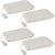 Pack of four white electric heating pads with control units, shown flat.