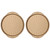 Set of two gold non-stick pizza trays with perforated base