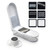White multi-blade vegetable chopper with six interchangeable cutting inserts