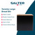 Large black bread bin with acacia wood lid, Toronto range, holds two loaves.