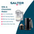 Salter Milk & Chocolate Maker and frother, grey and black, showing 4-in-1 features.