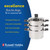 Stainless steel 18 cm three tier steamer set with glass lid and soft touch handles.