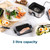 Salter 3 litre food steamer with trays and plated salmon and vegetables