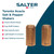 Pair of Salter Toronto acacia wood salt and pepper shakers, cylindrical design, brown finish