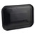 Black enamelled roasting tray with rounded edges, shown empty on white background