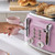 Salter Retro 4-Slice Toaster – ­Pink  EK5739PNK 5054061503456 