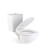 White close-coupled toilet with lid open, high angle, product listing image