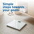White digital bathroom scales on tiled floor