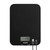 Black digital kitchen scale with LCD display and USB charging cable