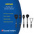 Set of 5 black kitchen utensils with soft touch handles and nylon heads
