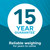 15 year guarantee badge with reliable weighing for years to come