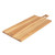 Rectangular wooden serving board with handle, natural brown finish